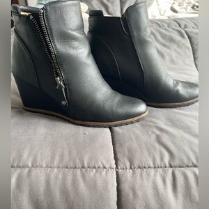 Naturalizer Soul Haley Wedge Booties Black 7.5M